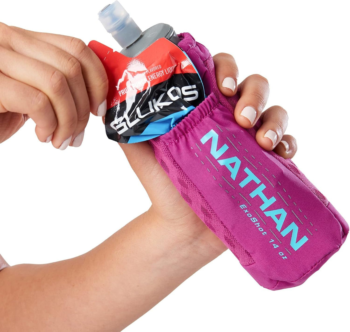 Nathan ExoDraw & ExoShot 2.0 Flask, Handheld Water Bottle for Marathons, Hiking, Ultra Running and Outdoor Activity