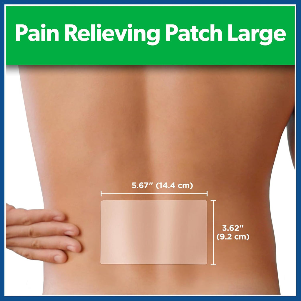 Salonpas Pain Relieving Patch, Large, 6 Count (Pack of 1) | Apply For Up to 8 Hours, For Temporary Relief of Minor Aches & Pains, Stiff Neck, Sore Shoulder, Backache, Joint Pain