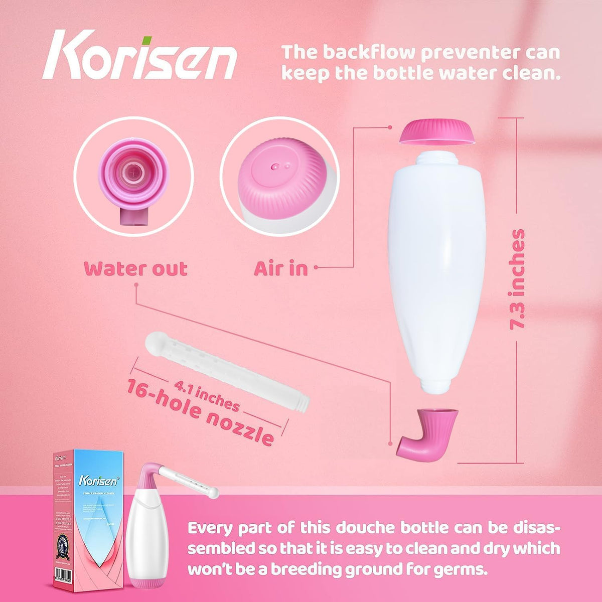 Multifunctional Vaginal Shower Bottle for Women, Reversible Peri Bottle, Ideal for Intimate and Postpartum Care, Travel Size, for Intimate Hygiene