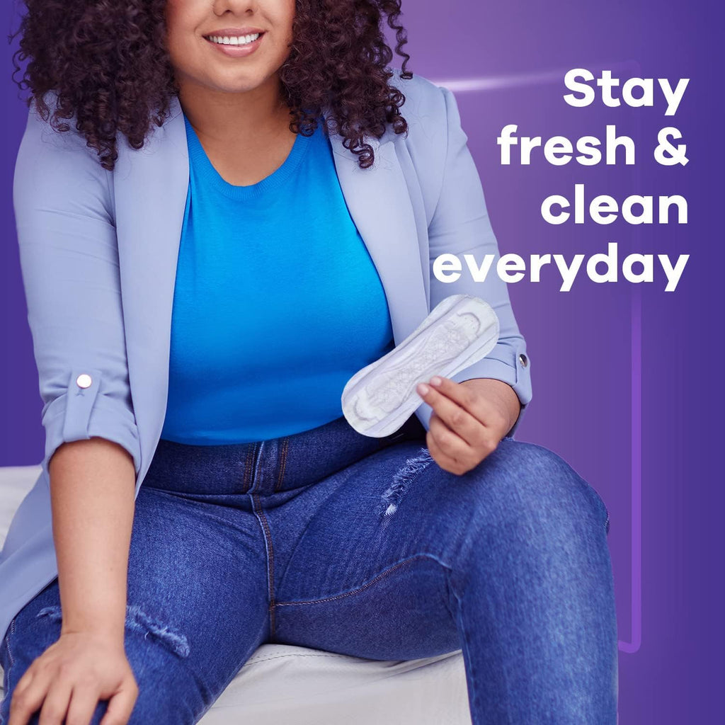 Always Pantiliners with Odor Lock for Women, Extra Protection Absorbency Liners, Long Plus-60 count