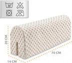 Totsy Baby Bumper Cot Bumper Baby Cots 70 cm – Anti-Fall and Shock Protector Barrier Foam Safety Children and Girls for Bed Protection of Fence and Edge for Children Minky Light Beige