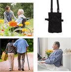 Universal Catheter Bags, Versatile Elastic Leg Catheter Holder, Urine Bags to Carry, Adjustable Shoulder Strap and Invisible Opening, Wearable and Discreet (Black)
