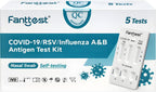Fanttest PLUS 4-in-1 Combo RAT Test, RSV, Influenza Flu A/B and COVID-19 Rapid Antigen Test Kit - Nasal Swab (5)