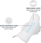 Amazon Basics Ultra Thin Pads with Flexi-Wings for Periods, Extra Heavy Overnight Absorbency, Unscented, Size 5, 24 Count, 1 Pack (Previously Solimo)