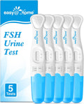 Easy@Home FSH Test Kit for Women - At-Home Hormone & Cycle Tracking with Premom App | Midstream Urine Test for Female Hormone Tracking | Reliable & Quick Results | 5 Tests
