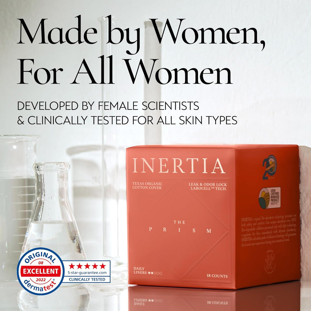 Inertia PureComfort Organic Panty Liners: Ultra-Soft, Chemical-Free Protection for Everyday Comfort (Pack of 1)