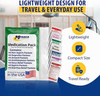 MFASCO 7 in 1 Travel Size Medicine Kit - TSA Approved
