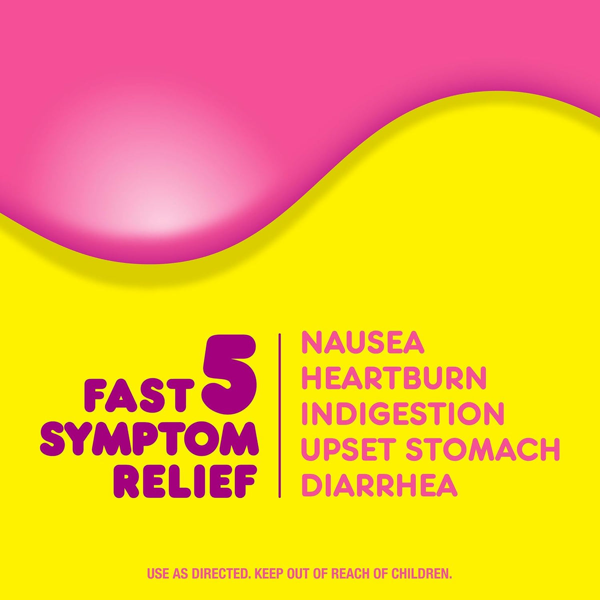Pepto Bismol Chewable Tablets, Upset Stomach Relief, Nausea Relief, Heartburn Relief, Indigestion Relief, Anti Diarrhea Medication for Adults - 5 Symptom Relief, 90 Chewable Tablets (3x30 ct)