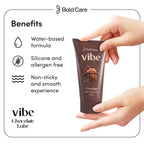 Bold Care Vibe - Natural Personal Lubricant for Men and Women - Premium Chocolate Flavour - Water Based Lube - Skin Friendly, Silicone and Paraben Free - No Side Effects - 100 ml