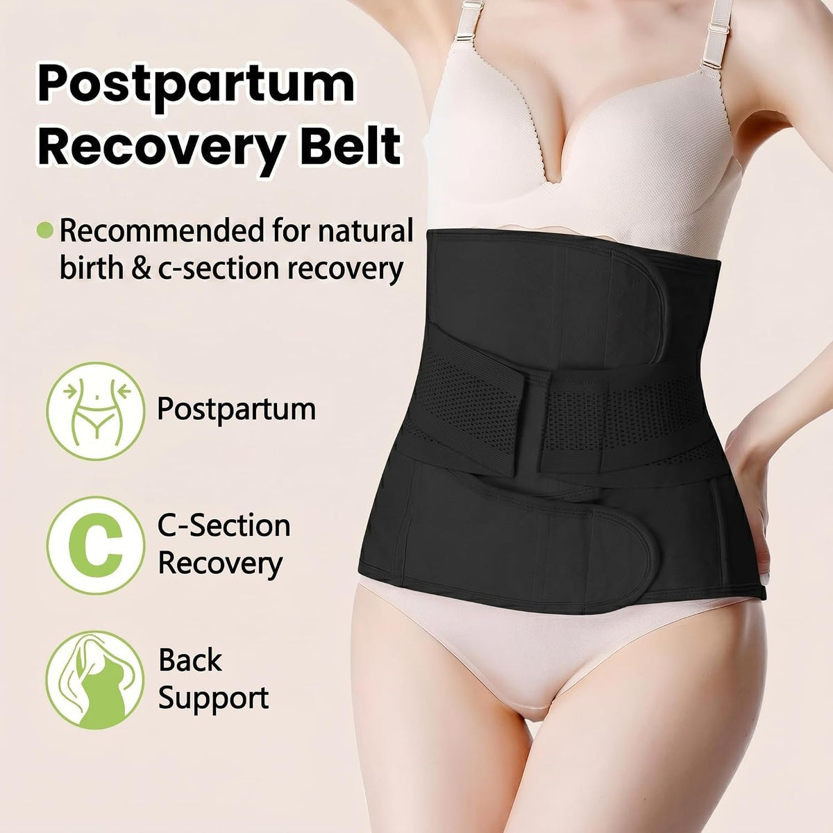 Postpartum Girdle C-Section Recovery Belt Belly Wrap Belly Band | Postpartum Belly Band Post Surgery Pregnancy Belly Support Band Abdominal Binder Shapewear Back Support