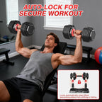 Adjustable Dumbbells Set All in One Free Weights Set for Home Gym | 25/26.5/52.5/55/85lbs Weights Dumbbells Set, 1 Sec Adjust Weights with Anti-Slip Handle for Home Fitness