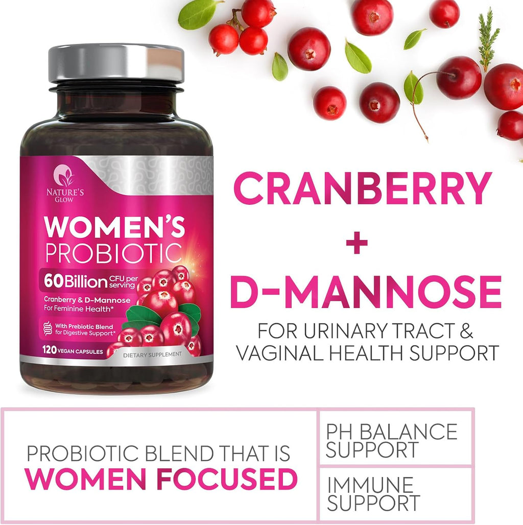 Probiotics for Women, Probiotic with 50 Billion CFU, Multi Strains to Support Immune, Digestive, Feminine Vaginal and Urinary Health, Shelf Stable, Delayed Release, No Soy Gluten Dairy - 120 Capsules