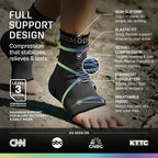 Modvel Foot & Ankle Brace Socks for Sprained Ankle Compression Sleeve - Foot Support for Women & Men - Tendonitis & Arthritis Ankle Brace Sports Running, Torn Ligaments & Women Stabilizing Ankle Wrap