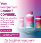 Pink Stork Total Postnatal Vitamins for Women, 60 Capsules, Berry | Clean Label Award, Vegan Algae DHA, No Fishy Burps, Methylated Folate, Iron, Gentle on Stomach, Postpartum + Lactation