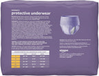 Amazon Basics Postpartum Incontinence Underwear for Women, Maximum Absorbency, Disposable, Fresh Protection, Odor Control, Comfortable Fit, Medium, Lavender, 20 Count