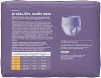 Amazon Basics Maximum Absorbency Incontinence Underwear for Women, Disposable Postpartum, Bladder Leak Protection, Odor Control, Soft, Medium, Lavender, 60 Count (3 Packs of 20)