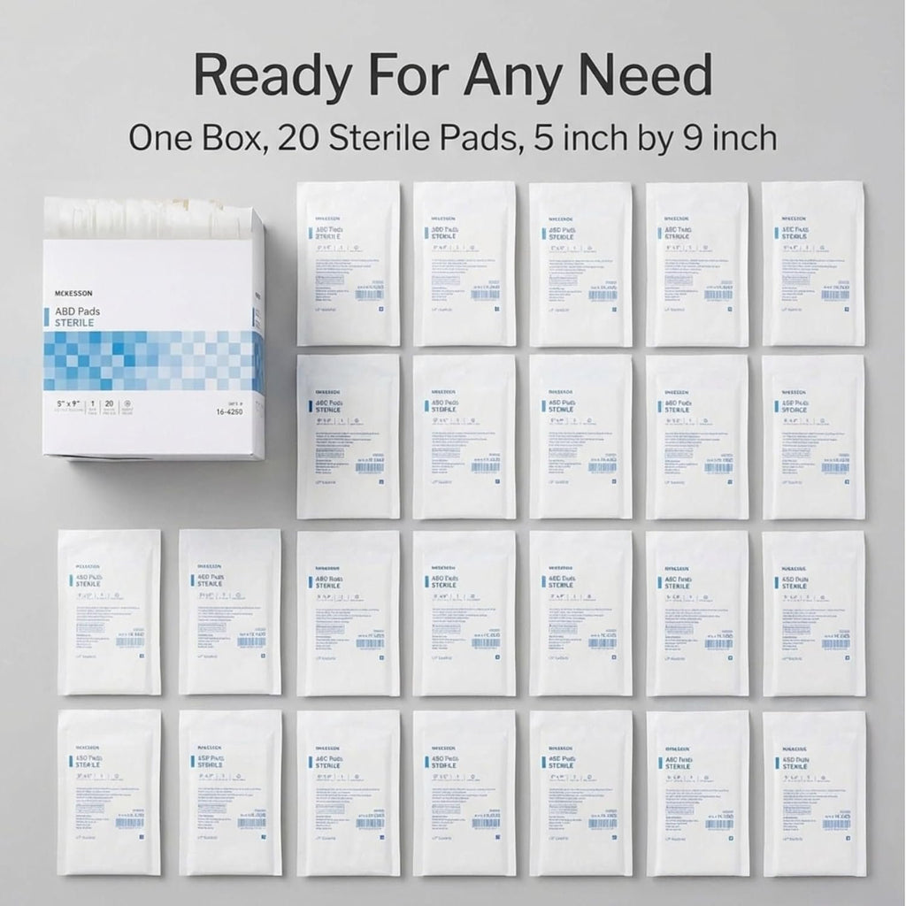 McKesson Sterile Abdominal- ABD Pads, 5 x 9 in