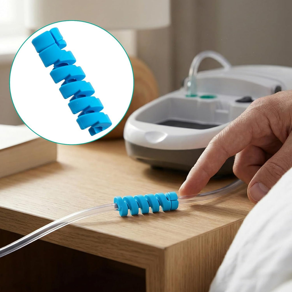 20pcs Oxygen Tube Support Crimp Straightener, Blue