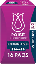 Poise Pads For Bladder Leaks Overnight 16 Count