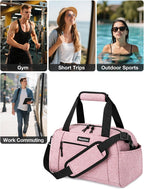 Noozion 14 inch Small Gym Bag for Women & Men, Lightweight Carry On Mini Duffle Bag with Multiple Pockets, Sports Bag for Travel and Workout.