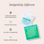 Cocofloss Expanding Woven Dental Floss by COCOLAB, Mint Scent, 4-Pack | Dentist-designed, 500+ interwoven fibers, coconut oil infused, cruelty-free & vegan, adults & kids daily oral care
