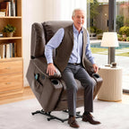 PARKOL Leather Power Lift Recliner Chair for Elderly and Adults | 8-point massage, lumbar heat, silent motor, water-resistant PU leather, USB charging and cup holders, easy assembly