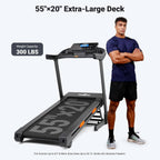 THERUN 20% Auto Incline Treadmill 12MPH with APP 3.5HP Foldable