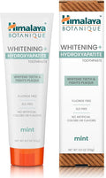 Himalaya Botanique Whitening+ Nano Hydroxyapatite Toothpaste, Mint, 4 oz | Nano Hydroxyapatite Toothpaste, Support Enamel Strength & Integrity,Great for Sensitive Teeth, Fluoride Free,SLS Free & Vegan