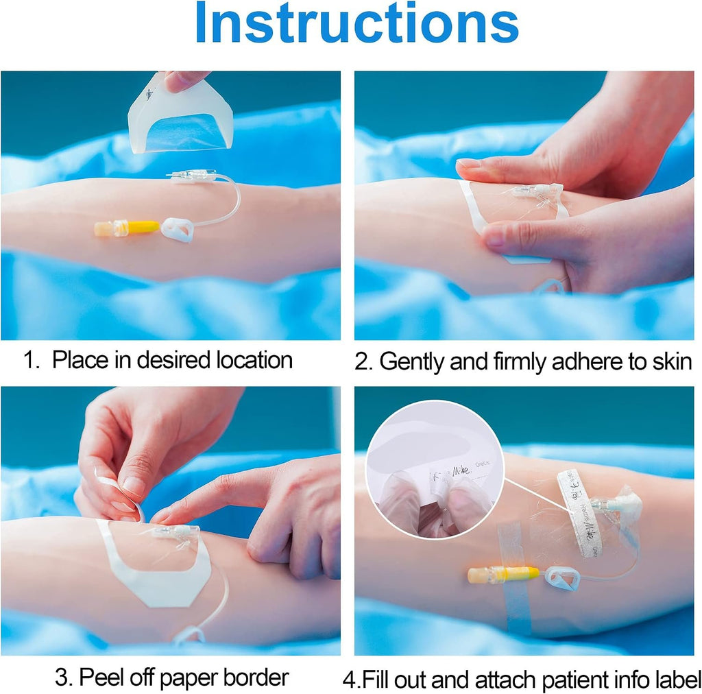 LotFancy Transparent Film Dressing, 2.37"x2.75", Clear Waterproof Bandages