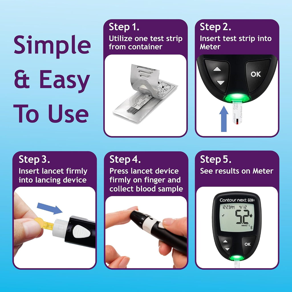 Ascensia Contour Next Blood Glucose Diabetes Test Strips, 70 Count