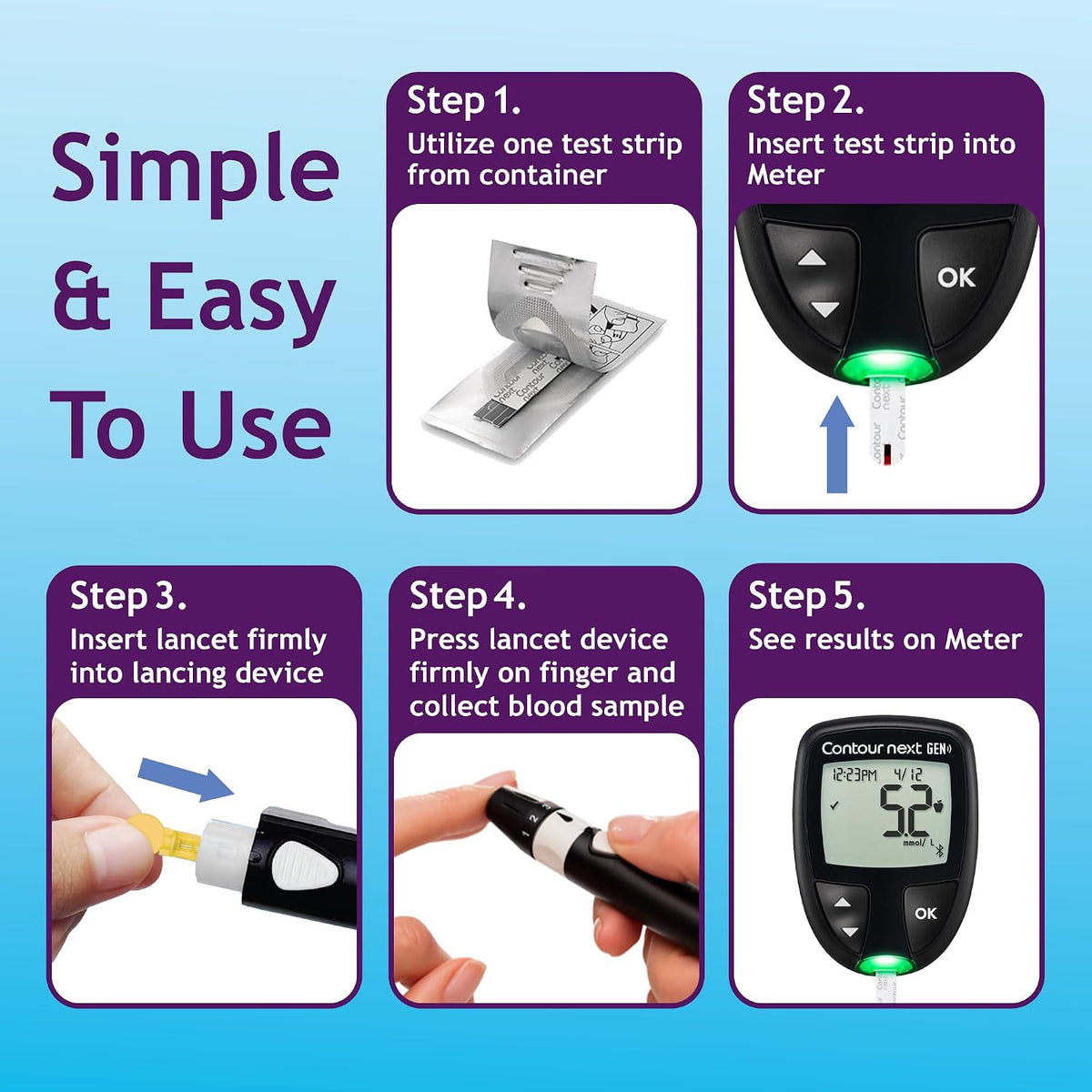 Ascensia Contour Next Blood Glucose Diabetes Test Strips, 70 Count