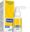 NAVEH PHARMA® CleanEars Ear Wax Removal Spray — Gentle Earwax Softening Spray for Adults, Easy-to-Use Alternative to Mineral Oil, Refreshing Spearmint Aroma, 1 fl oz