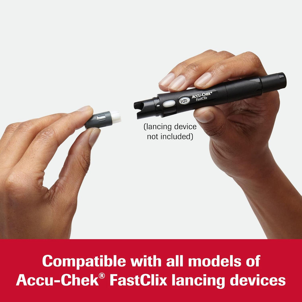 Accu-Chek FastClix Diabetes Lancets for Blood Glucose Testing, 204 Count | Compatible with the Accu-Chek FastClix lancing device