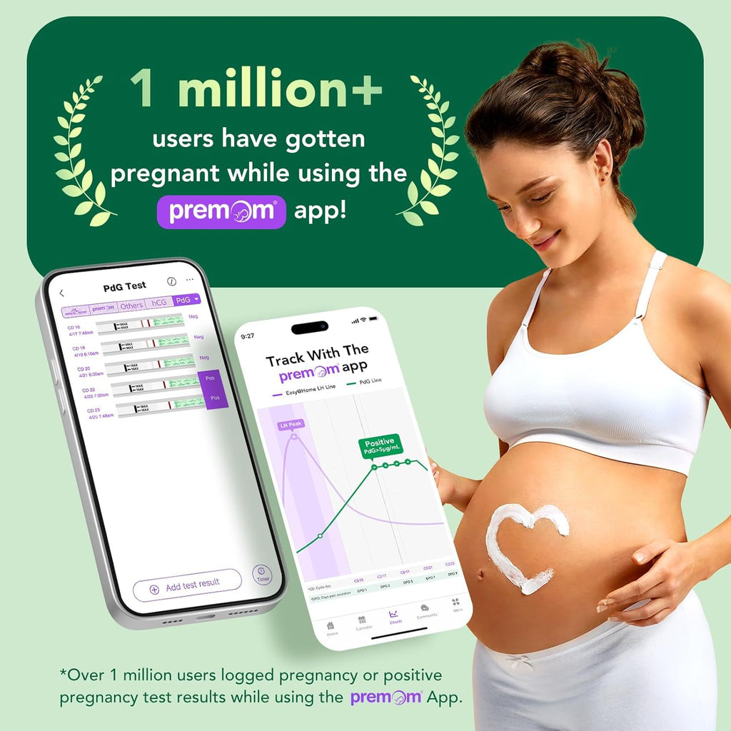 Easy@Home PdG Test Strips: 5 Pack - Track Ovulation Insights with Progesterone Urine Tests – at Home Fertility Test for Women with Premom Ovulation App - PdG (Pregnanediol Glucuronide) Tests