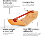 GIBBON SlackBoard, Balance Board Kids & Adults, Slackline Balance Trainer | 1 & 2 Line Options, Slack Board, Core Workout Equipment, Home Gym Training, Standing Desk Exercise, Yoga, Agility, Pilates
