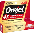Orajel 4X for Toothache & Gum Pain: Severe Cream Tube 0.33oz- From Oral Pain Relief Brand