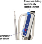 Invacare Reliant 450 Battery-Powered Patient Lift | 450 lb Capacity | Motorized Power-Opening Base | Includes 2 Batteries, Wall Charger, and Padded 6-Point Swivel Bar | Floor-to-High Bed Transfer