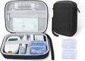 Diabetic Supplies Travel Case for Glucose Meter Diabetes Testing Kit-Black | Portable Diabetes Testing Kit Storage Organizer Bag for Diabetes Blood Sugar Test Strips, Lancets, Lancing Device