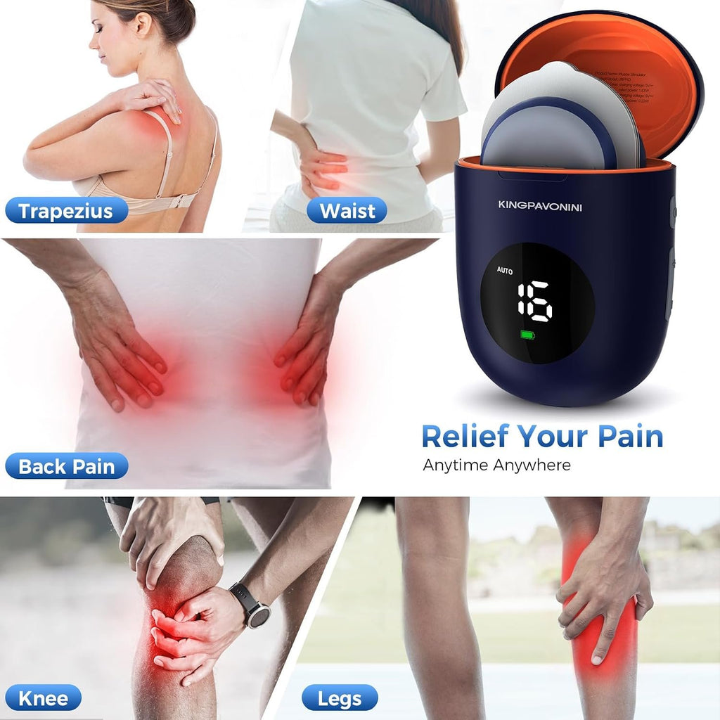 Wireless TENS Unit Muscle Stimulator, Pain Relief, Model U8PRO | Dual Channel Wireless TENS Machine, Pocket Size, 6 Modes 16 Intensities, Sciatica Back Relief, Travel Use, Gift for Men Women