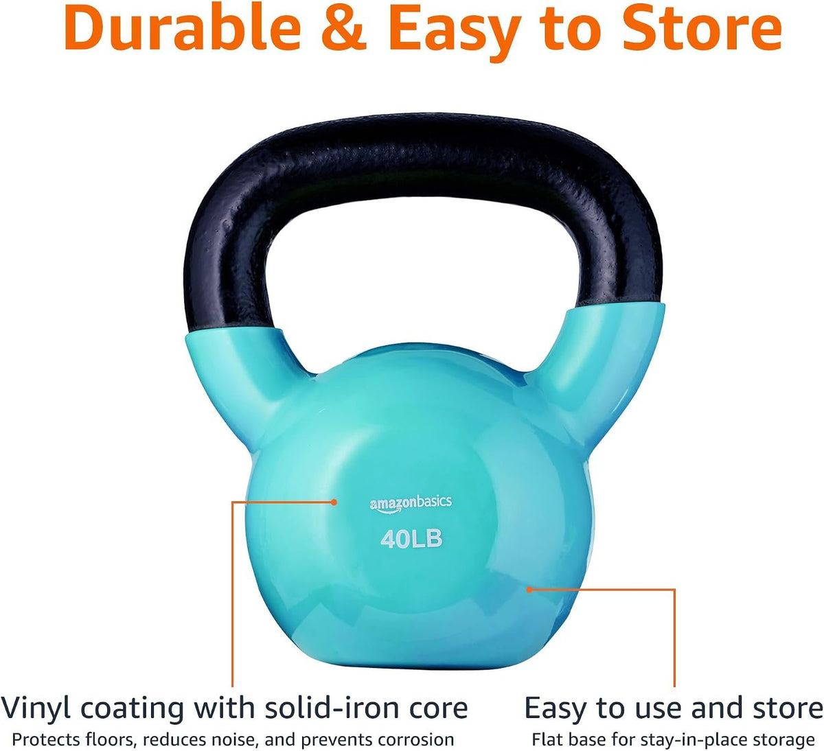 Amazon Basics Vinyl Kettlebell