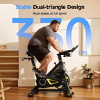 YPOO Exercise Bike Adjustable Magnetic Resistance 330LBS,APP Courses