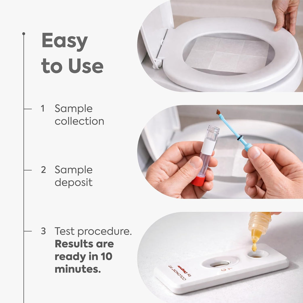 COLONOX At-Home Colon Screening Test Kit, Fecal Occult Blood Test, 2 Tests | Easy To Use, Detects Hidden Blood in Stool, Rapid Results in 10 Minutes, Highly Sensitive, Private Testing At Home