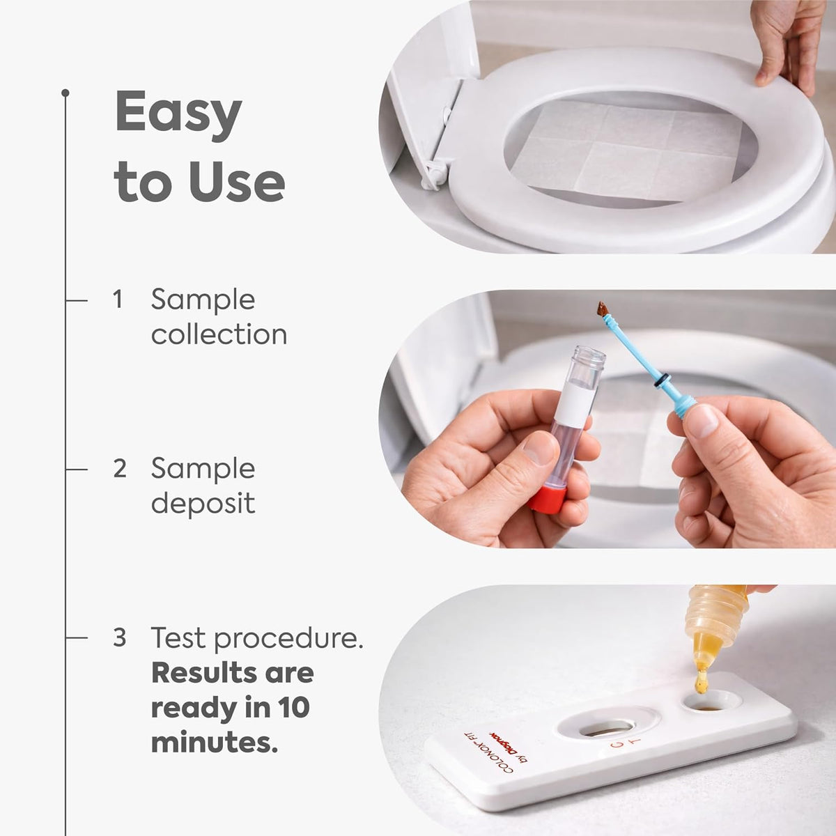 COLONOX At-Home Colon Screening Test Kit, Fecal Occult Blood Test, 2 Tests | Easy To Use, Detects Hidden Blood in Stool, Rapid Results in 10 Minutes, Highly Sensitive, Private Testing At Home