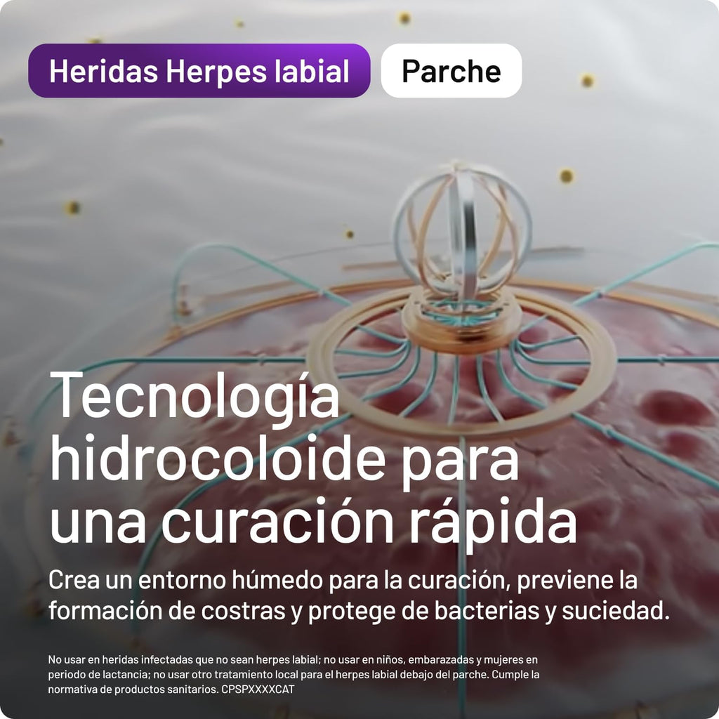 Compeed Lip Herpes Patches, Hydrocolloid Treatment Rapid Healing, Pack 15 pcs.