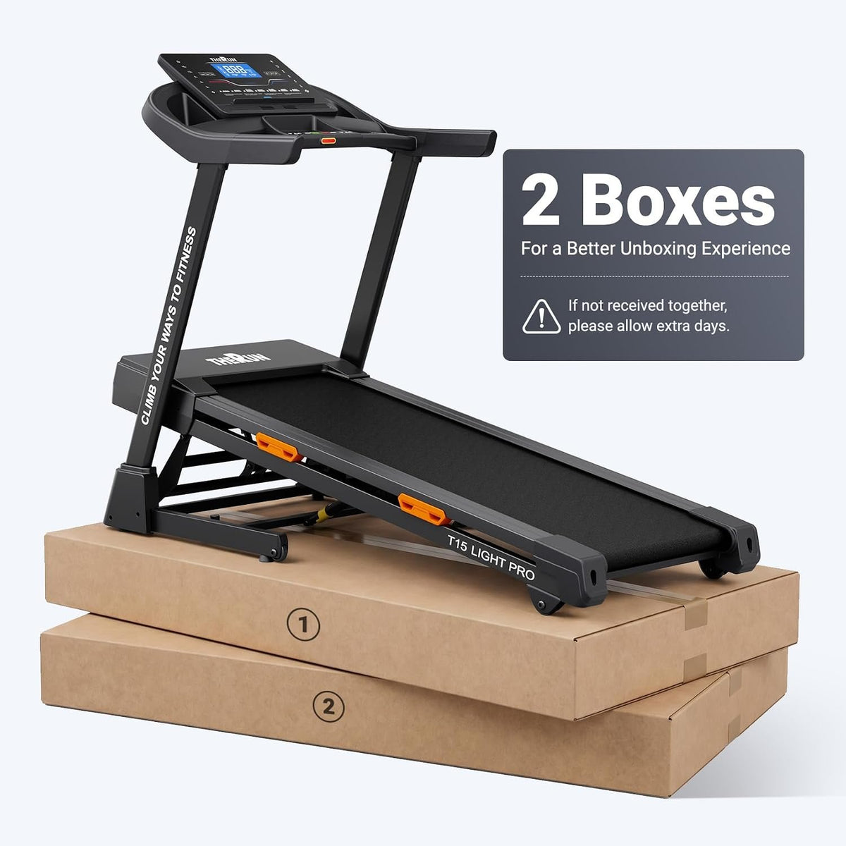 THERUN 20% Auto Incline Treadmill 12MPH with APP 3.5HP Foldable