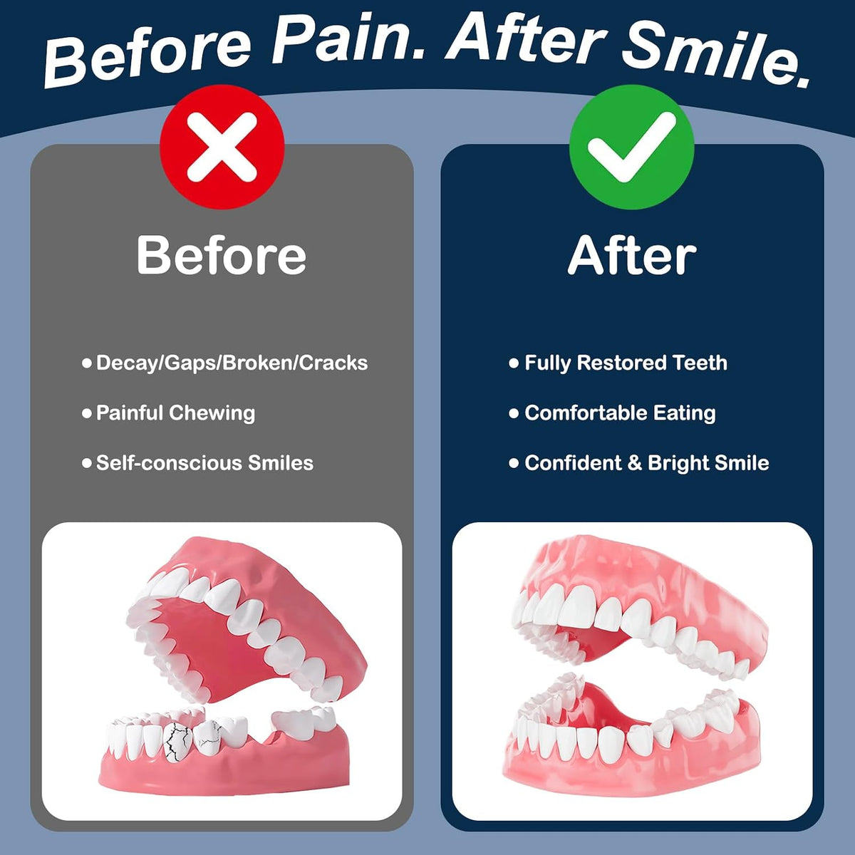 Dental Lab Denture Repair Glue (1oz) - Fast-Setting, Instant Bonding Adhesive for Broken Dentures and Teeth Repair - Strong Bond for Securely Fixing Cracks Instantly Lasting Days to Weeks