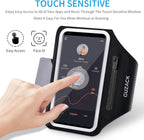 GUZACK Running Armband with Zipper Pouch, Running Phone Holder,Up to 6.9" | Card Slot, Anti-Drop Buckle, Breathable, Sports Arm Holder for iPhone Galaxy, Phone Holder for Running Gym Workouts Jogging