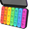 Daviky Pill Organizer 3 Times a Day, Pill Box 7 Day, Weekly Travel Case
