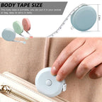 60IN Retractable Tape Measure*6+Soft Measuring Tape for Body Measurements*2 | 150mm Premium Sewing Tape Double Scale Vinyl Ruler for Weight Loss Medical Tailor Fabric Cloth Knitting Craft