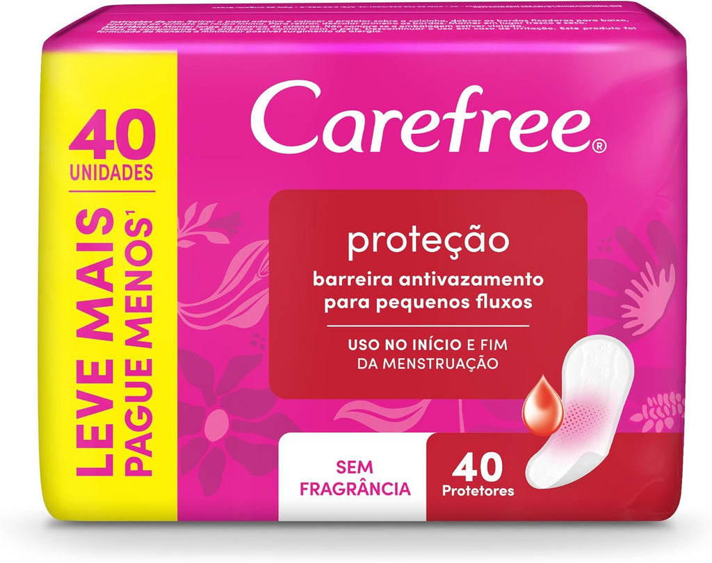 Carefree Panty Liners Fragrance-Free 40 pieces